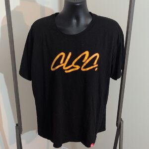 CLSC Black T-Shirt with Red And Yellow Graphic